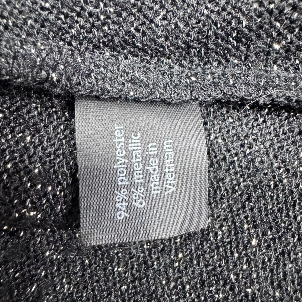 Lane Bryant Black Silver Shimmer Top NEW Sz 18/20 Asymmetric Tunic Lagenlook - Picture 10 of 12